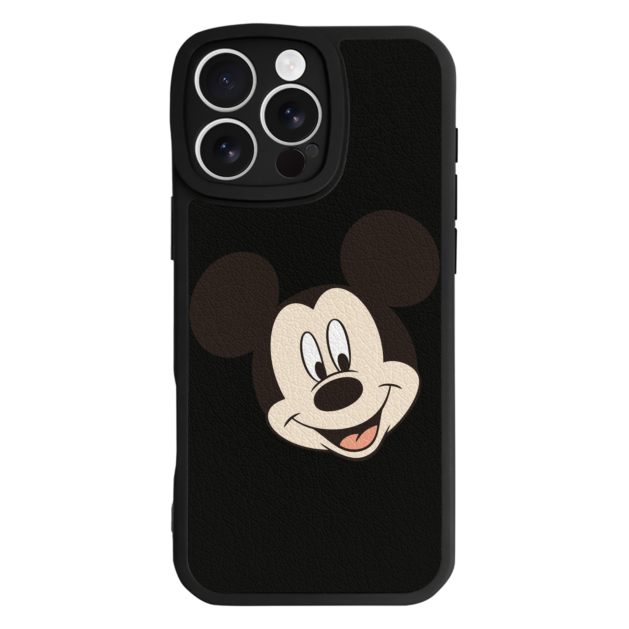 （画像用） ミッキーマウス Mickey Mouse 【iPhone 16シリーズ対応】シリコンスマホケース（レザー調） 材質：シリコン